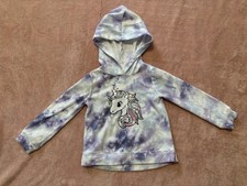 Toddler Girls Btween Graphic Unicorn Tie Dye Flimsy Casual Hoodie. Size 3T picture