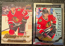 15-16 Upper Deck Artemi Panarin Young Guns RC C108 + Platinum Marquee RC M25 picture