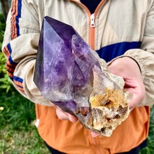 2.3LB Natural Amethyst Cluster Quartz Crystal backbone mineral Specimen energy picture