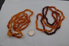 Amber bead chip necklace/strand 36
