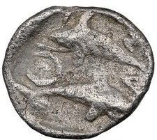DOLPHINS 5th Century BC, Thrace Isle of Thasos Silver AR Ancient Greek Coin, NGC picture