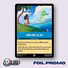 How Far I'll Go 28/P1 Foil Promo Moana Into the Inklands LP Disney Lorcana DLPC picture