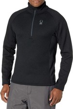 Spyder Men's Outbound Fleece 1/2 Zip Jacket - Black Large NEW TAGS picture