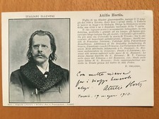 Attilio Hortis Autograph Postcard picture