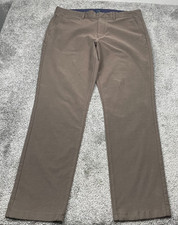 J Crew Pants Men's 36x32 Brown 770 Straight Oarsman Chino Stretch Khaki EUC picture