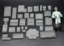 30 pc GREEBLE LOT #2  STAR WARS SCI FI CUSTOM 1:18 SCALE DIORAMA PROP picture