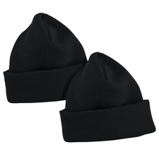 2 Pack Thick Winter Beanie Men Women Stretchy Thermal Knit Premium Cuffed Hat picture