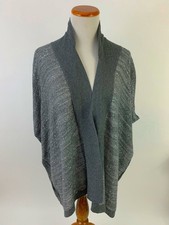 LOFT gray silver sparkle cotton blend cocoon cardigan sweate Women's XL NEW NWT picture