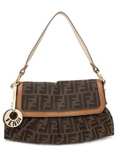 Fendi Zucchetto Semi Shoulder Bag 8BR445 Jacquard Women's #TB3689 picture