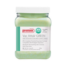 Premier Dental 9011105 Vac Attak Green Evacuation System Cleaner 800 Gm picture