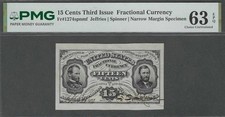 SHERMAN/GRANT SPECIMEN 3rd Issue 15c PMG CHOICE UNC 63 EPQ Fractional Currency picture