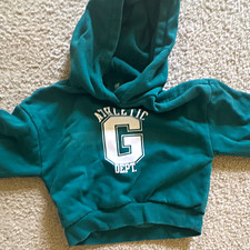GAP GapFit Green Girls Graphic Logo Pullover Fleece Hoodie picture