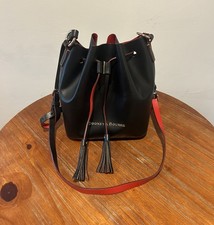 NWOT Dooney & Bourke Serena Black Leather Bucket Bag picture