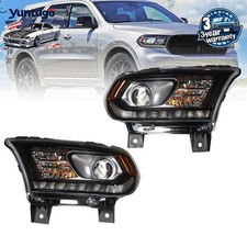 Headlights For 2016-2020 Dodge Durango Xenon/HID Headlamps Pair Left+Right Side picture