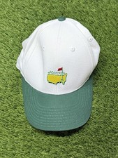 RARE American Needle Masters Green White Leather Strapback Golf Hat NWOT picture