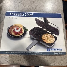 Vintage Vitantonio Pizzelle Chef Electric Baker Press No.300-NS Non-Stick Tested picture