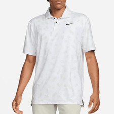 Nike Golf Tour Men's Dri-FIT Golf Polo - Print Brush Polo - NWT FD5735 100 White picture