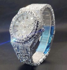 New Men’s Iced Out Simulated Diamond Hip Hop Luxury Watch picture