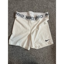 Nike Pro Dri-FIT Women White Compression Shorts Large CZ9831-100 picture