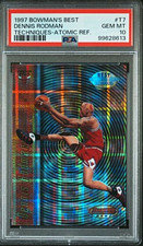 Bowman 1997 Bowman's Best Dennis Rodman Techniques Atomic Refractor #T7 PSA 10 picture