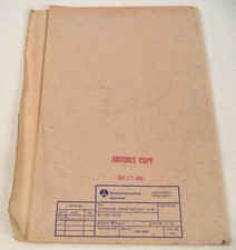 VTG Original 1976 Rockwell NASA Space Shuttle Part Schematics Blueprint Document picture