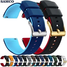 WOCCI Silicone Watch Band for Men, Quick Release Replacement Strap Width 20 22mm picture