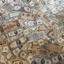 ✯ Old Mixed Currency Estate Bulk Lot Silver Certificates Red Blue Seals ✯ picture