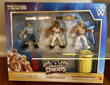 NIB 2024 Mattel WrestleMania Knuckle Crunchers John Cena, The Rock, Cody Rhodes picture