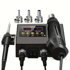 2-in-1 Hot Air & Soldering Iron Station - Digital for Electronics Repair picture