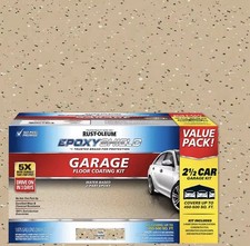 Garage Epoxy Shield Floor Kit 240 oz. Tan High-Gloss 2.5-Car Waterproof Sealant picture