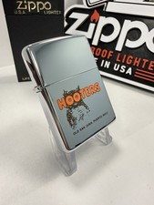 Zippo Windproof Lighter HOOTERS OWL PUERTO RICO Polished Chrome 1997 NEW RARE picture