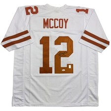 Autographed/Signed Colt McCoy Texas White College Football Jersey JSA COA picture