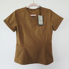 FIGS Women’s Indestructible Slim Fit Scrub Top Limited Edition Mocha Size S New picture