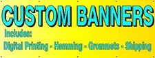 3x8 Custom Printed Banner With  & Design: Ready To Hang picture