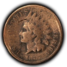 1867 1c Indian Head Small Cent - Key Date - SKU-Y6281 picture