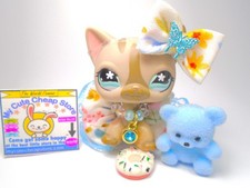 Littlest Pet Shop Grey Short Hair Cat #468 & cute accessories Authentic Blemish picture