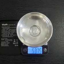 Sterling Silver Bowl With  Kennedy Coin From 1964 picture