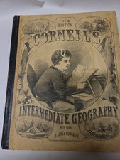 Antique 1872 Cornell's Intermediate Geography, D. Appleton & Co, w/ Maps picture