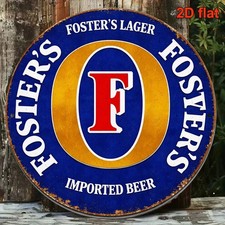 Foster's Lager Vintage Imported Beer Tin Metal Signs Home Décor 8x8 picture
