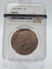 1972 TYPE 1 -  IKE Eisenhower Dollar NGC MS 65 -BT360 picture