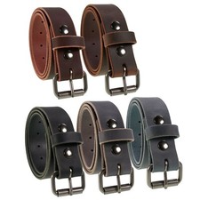 Men's Buffalo Leather Belt, 1 1/4