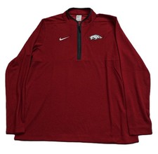 Nike Arkansas Razorbacks Dri-FIT Victory 1/4 Zip Shirt Mens XL HM1731-613 picture