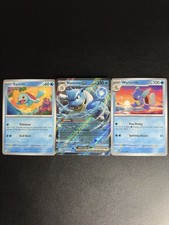 Pokemon 151 Squirtle Wartortle Blastoise ex 3 Card Evolution Set NM English picture