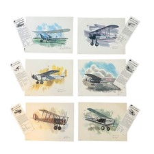 Vintage United Airlines Collector Series Nixon Galloway 6 Prints Cards 1977-79 picture