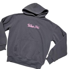 White Fox Hoodie Sweatshirt Womens XS/S Gray Season 7 Graphic Fleece Pullover picture