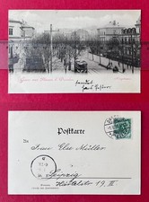 Postcard Dresden Plauen 1898 view in the Ringstrasse with horse-drawn tram (183162 picture