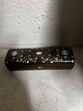 Antique Rosewood Oblong Mother of Pearl Inlaid Glove/ Trinket Box picture