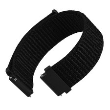 22mm Adjustable Black Nylon Quick Release Sport Watch Band Strap Leather Free picture