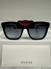 GUCCI | NEW | 0034SN | 0034SN - 002 | BLACK GREEN - RED - SPARKLE | GREY picture