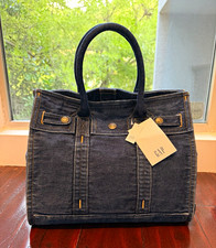 GAP 5 Pocket Denim Tote in Dark Wash Size Medium NWT picture